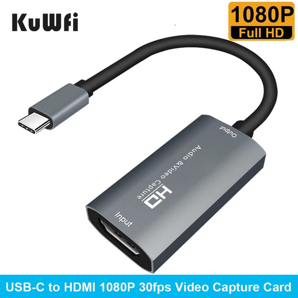KuWFi HDMI to USB C ĸó ī, ƺ  PS4 ̺ Ʈ ۿ  ī  ڵ, 1080P HD
